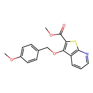 Methyl 3-[(4-methoxybenzyl)oxy]thieno[2,3-b]pyridine-2-carboxylate structure