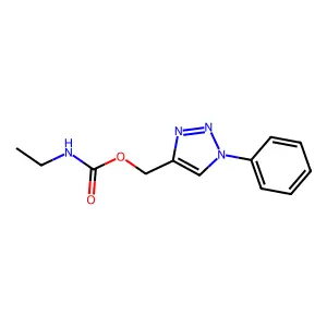 (1-phenyl-1H-1,2,3-triazol-4-yl)methyl N-ethylcarbamate structure