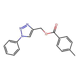 (1-phenyl-1H-1,2,3-triazol-4-yl)methyl 4-methylbenzenecarboxylate structure