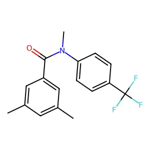 N,3,5-trimethyl-N-[4-(trifluoromethyl)phenyl]benzamide structure
