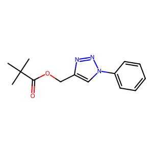 (1-phenyl-1H-1,2,3-triazol-4-yl)methyl pivalate structure