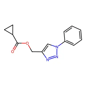 (1-phenyl-1H-1,2,3-triazol-4-yl)methyl cyclopropanecarboxylate structure