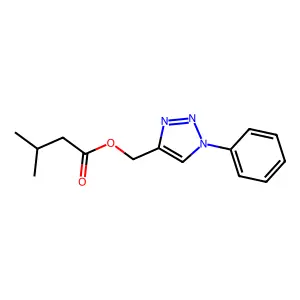 (1-phenyl-1H-1,2,3-triazol-4-yl)methyl 3-methylbutanoate structure