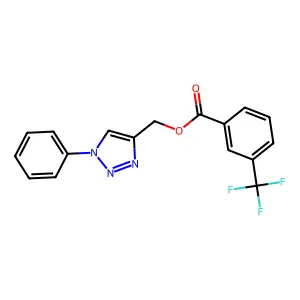 (1-phenyl-1H-1,2,3-triazol-4-yl)methyl 3-(trifluoromethyl)benzenecarboxylate structure