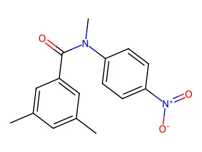N,3,5-trimethyl-N-(4-nitrophenyl)benzamide structure
