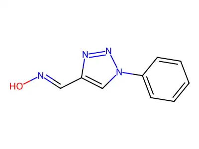 N-[(1-phenyltriazol-4-yl)methylidene]hydroxylamine structure