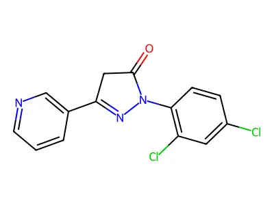 2-(2,4-dichlorophenyl)-5-(3-pyridinyl)-2,4-dihydro-3H-pyrazol-3-one structure