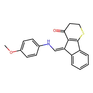 5-[(4-methoxyanilino)methylene]-2,3-dihydroindeno[1,2-b]thiopyran-4(5H)-one structure