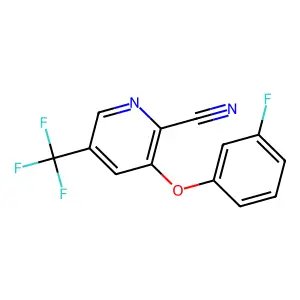 3-(3-Fluorophenoxy)-5-(trifluoromethyl)-2-pyridinecarbonitrile structure