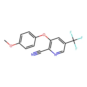 3-(4-Methoxyphenoxy)-5-(trifluoromethyl)picolinonitrile structure