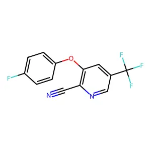 3-(4-Fluorophenoxy)-5-(trifluoromethyl)pyridine-2-carbonitrile structure