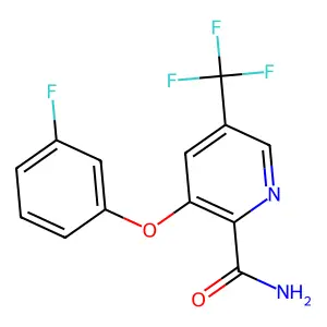 3-(3-Fluorophenoxy)-5-(trifluoromethyl)pyridine-2-carboxamide structure