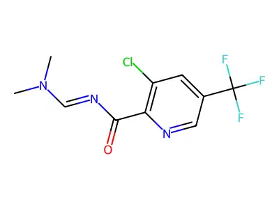 3-chloro-N-[(dimethylamino)methylene]-5-(trifluoromethyl)-2-pyridinecarboxamide structure