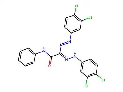 2-[(3,4-dichlorophenyl)diazenyl]-2-[(3,4-dichlorophenyl)hydrazinylidene]-N-phenylacetamide structure