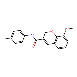 8-methoxy-N-(4-methylphenyl)-2H-chromene-3-carboxamide structure