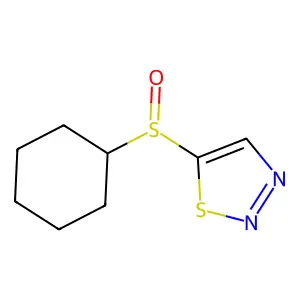 Cyclohexyl 1,2,3-thiadiazol-5-yl sulfoxide structure