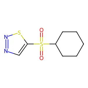 Cyclohexyl 1,2,3-thiadiazol-5-yl sulfone structure