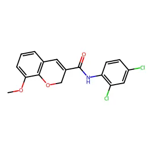 N-(2,4-dichlorophenyl)-8-methoxy-2H-chromene-3-carboxamide structure