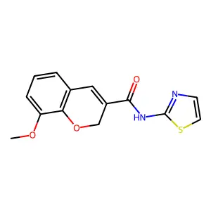 8-methoxy-N-(1,3-thiazol-2-yl)-2H-chromene-3-carboxamide structure