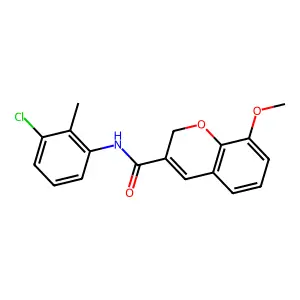 N-(3-chloro-2-methylphenyl)-8-methoxy-2H-chromene-3-carboxamide structure