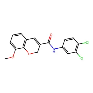 N-(3,4-dichlorophenyl)-8-methoxy-2H-chromene-3-carboxamide structure