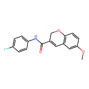 N-(4-fluorophenyl)-6-methoxy-2H-chromene-3-carboxamide structure