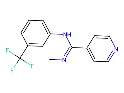 N'-methyl-N-[3-(trifluoromethyl)phenyl]-4-pyridinecarboximidamide structure