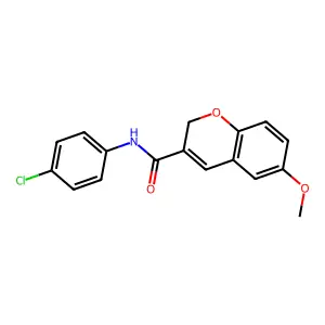 N-(4-chlorophenyl)-6-methoxy-2H-chromene-3-carboxamide structure