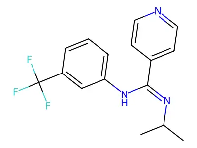 N'-isopropyl-N-[3-(trifluoromethyl)phenyl]-4-pyridinecarboximidamide structure