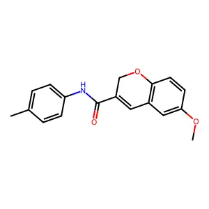 6-methoxy-N-(4-methylphenyl)-2H-chromene-3-carboxamide structure