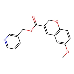 3-pyridinylmethyl 6-methoxy-2H-chromene-3-carboxylate structure