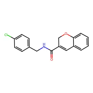 N-(4-chlorobenzyl)-2H-chromene-3-carboxamide structure