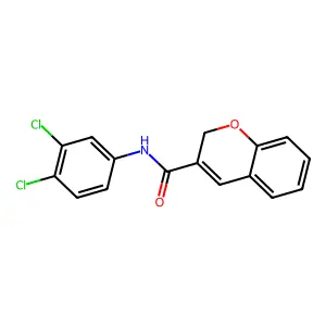 N-(3,4-dichlorophenyl)-2H-chromene-3-carboxamide structure