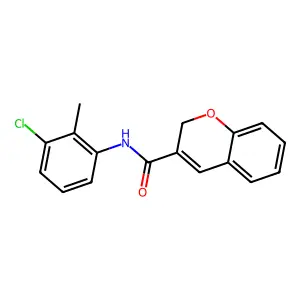 N-(3-chloro-2-methylphenyl)-2H-chromene-3-carboxamide structure