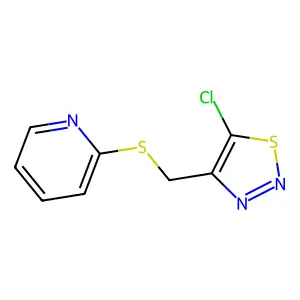 2-{[(5-Chloro-1,2,3-thiadiazol-4-yl)methyl]sulfanyl}pyridine structure