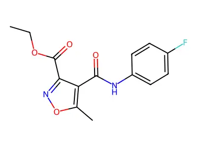 Ethyl 4-[(4-fluorophenyl)carbamoyl]-5-methyl-1,2-oxazole-3-carboxylate structure