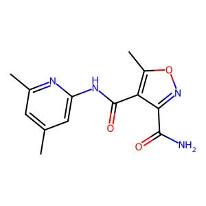 N~4~-(4,6-dimethyl-2-pyridinyl)-5-methyl-3,4-isoxazoledicarboxamide structure
