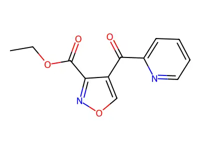 Ethyl 4-(2-pyridinylcarbonyl)-3-isoxazolecarboxylate structure