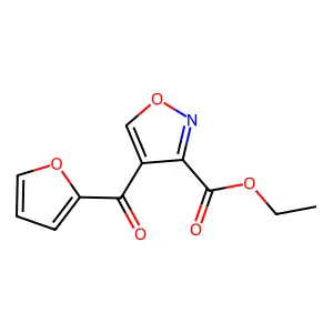 Ethyl 4-(furan-2-carbonyl)-1,2-oxazole-3-carboxylate structure