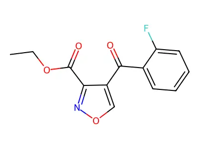 Ethyl 4-(2-fluorobenzoyl)isoxazole-3-carboxylate structure