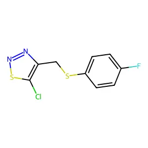 (5-Chloro-1,2,3-thiadiazol-4-yl)methyl 4-fluorophenyl sulfide structure