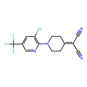 2-{1-[3-Chloro-5-(trifluoromethyl)-2-pyridinyl]-4-piperidinylidene}malononitrile structure