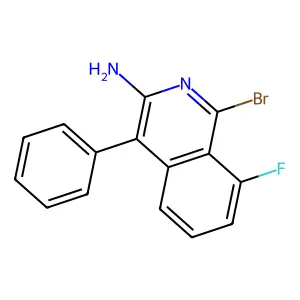 1-Bromo-8-fluoro-4-phenyl-3-isoquinolinamine structure