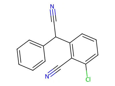 2-Chloro-6-[cyano(phenyl)methyl]benzonitrile structure