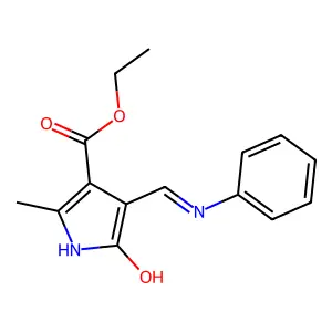 ethyl 4-(anilinomethylene)-2-methyl-5-oxo-4,5-dihydro-1H-pyrrole-3-carboxylate structure