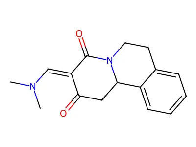 3-(Dimethylaminomethylidene)-1,6,7,11b-tetrahydrobenzo[a]quinolizine-2,4-dione structure