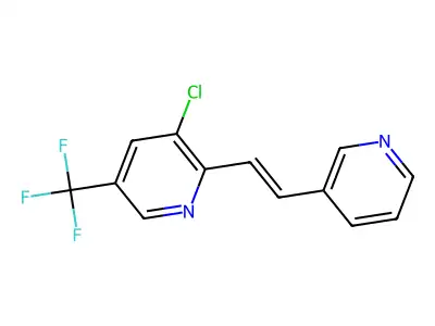 3-Chloro-2-(2-pyridin-3-ylethenyl)-5-(trifluoromethyl)pyridine structure