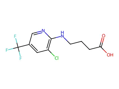 4-{[3-Chloro-5-(trifluoromethyl)-2-pyridinyl]-amino}butanoic acid structure