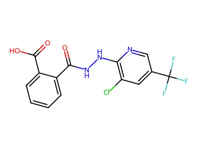 2-[[[3-chloro-5-(trifluoromethyl)pyridin-2-yl]amino]carbamoyl]benzoic Acid structure