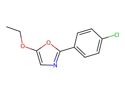 2-(4-Chlorophenyl)-5-ethoxy-1,3-oxazole structure